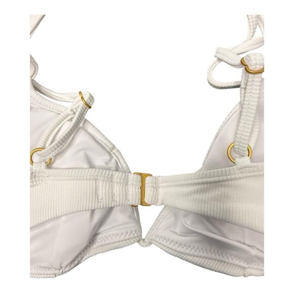 L*Space Helena Bikini Top in White Size Medium NWT - Picture 8 of 11